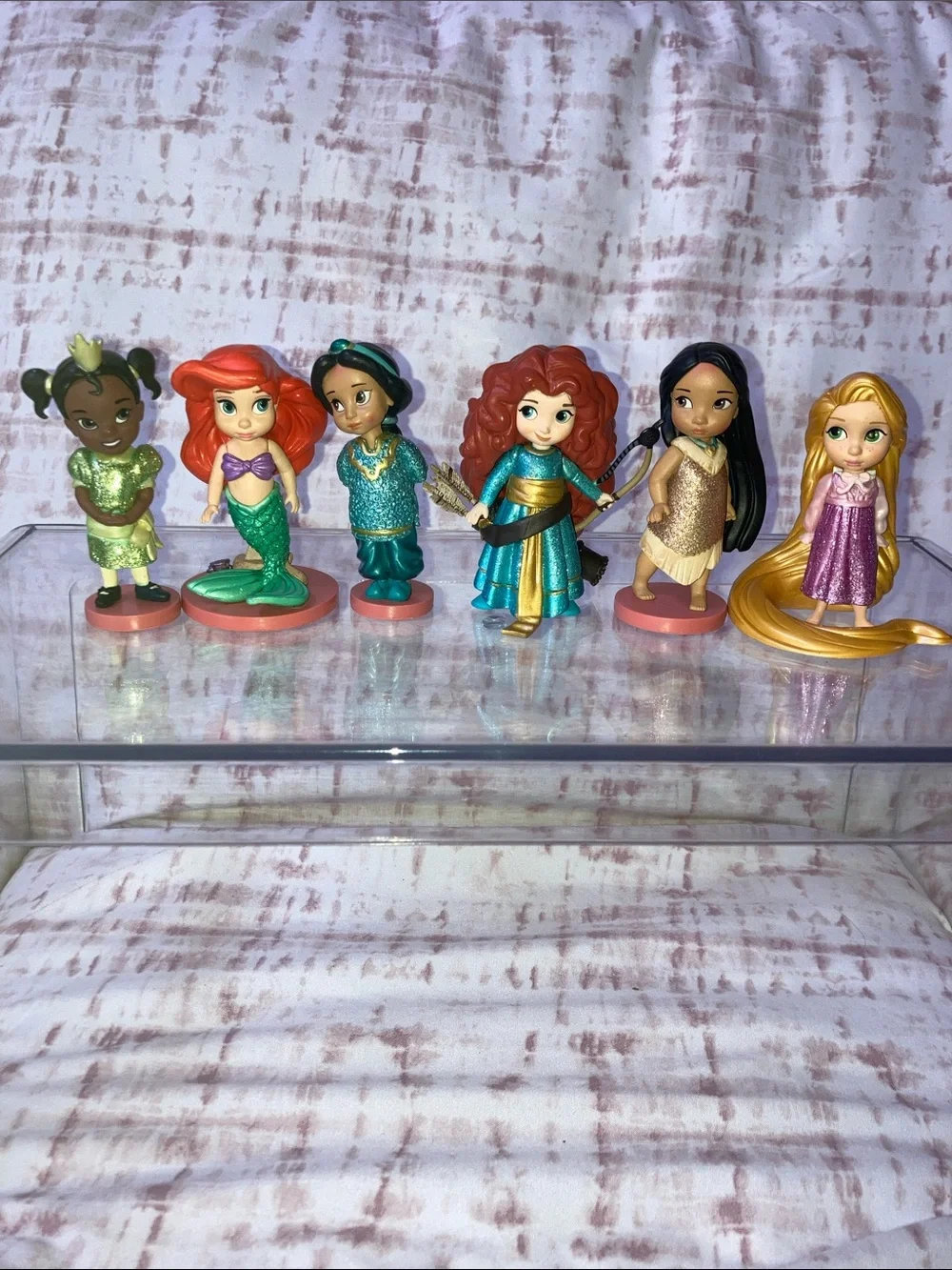 Disney Animators’ Collection Deluxe Figure Set 6 Princess Figures Glitter Dress